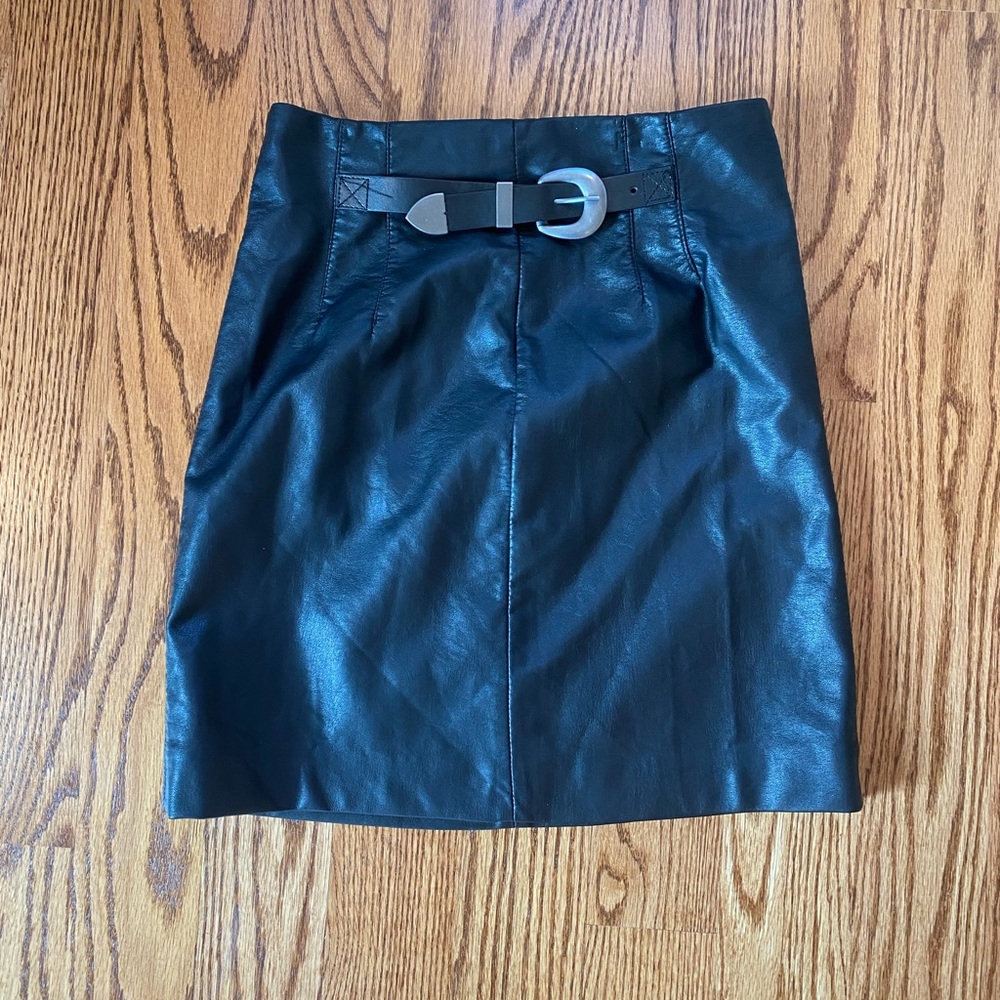 Free People Vegan leather miniskirt